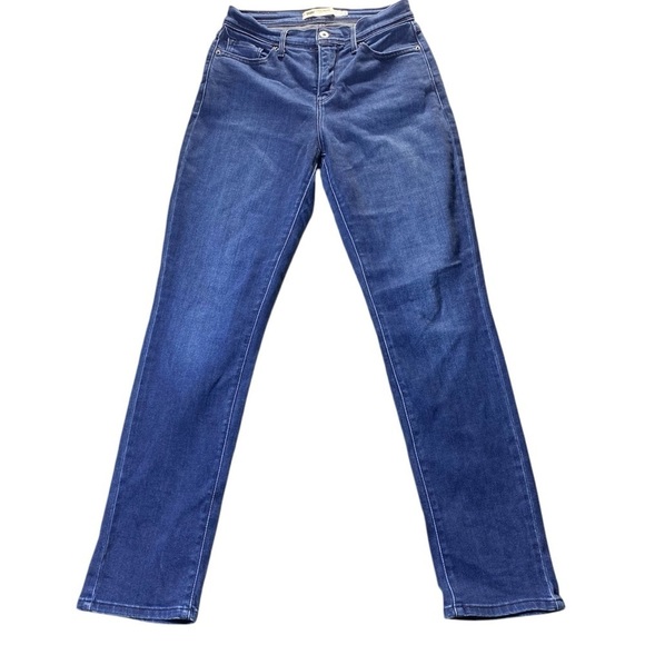 Levi's 512 Jeans Women's Sz 4 Blue Perfectly Slimming Skinny Leg Mid Rise Denim - Picture 1 of 16
